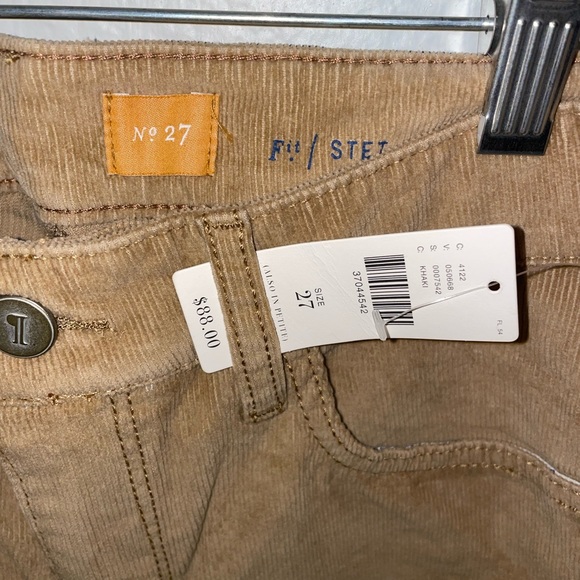 Anthropologie Stet women’s khaki corduroy slim ankle pants - Picture 3 of 3